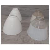 (4) Vintage Glass Lamp Shades