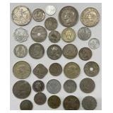 (32) Assorted Foreign Coins