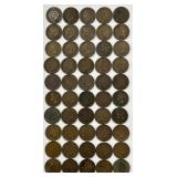 (50) Various Indian Head Pennies