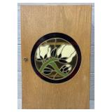 Vintage Stained Glass Wall Cabinet