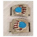 Pair of Turquoise & Coral Watch Accessories