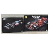 (2) Lego Type Building Blocks Race Cars