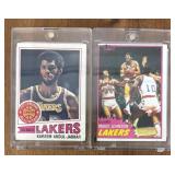 (2) Los Angeles Lakers HOF Basketball Cards