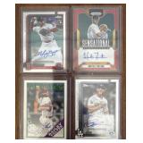 (4) NFL Autographed Numbered Cards #1