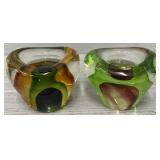 Murano Sommerso Submerged Tea Candle Art Glass