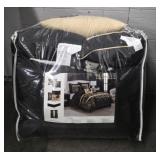 Black & Gold King Size Bed Set