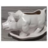 Vintage Ceramic Pig Planter Box