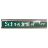 ï¿½Schniedmiller Aveï¿½ Reflective Street Sign