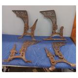 (4) Antique Cast-Iron School Desk Legs
