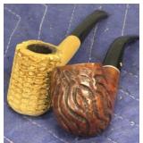 (2) Wood Tobacco Pipes