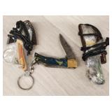 (3) Mini Damascus Knives #2