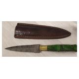 Damascus Boot Knife w/Sheath