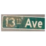 ï¿½13th Aveï¿½ Reflective Street Sign #1