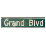 ï¿½Grand Blvdï¿½ Reflective Street Sign