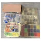 (6) Storage Containers of Beads & Craft Materials