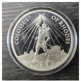 One Ounce Silver Round: Colossus of Rhodes