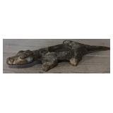 1950s Brass Alligator Ashtray