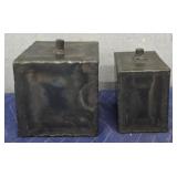 (2) Metal Overflow Boxes