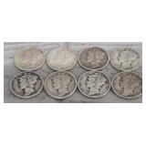 (8) Mercury Dimes