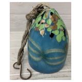 Tall Thick Blown Glass Garden Bell