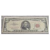 Lincoln $5 Red Seal Note