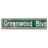 ï¿½Greenwood Blvdï¿½ Reflective Street Sign