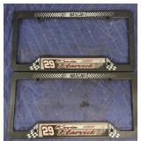 (2) #29 Kevin Harvick License Plate Holders
