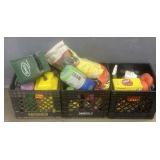 (3) Milk Crates Of Various Gardening Supplies