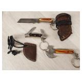 (3) Mini Damascus Knives #1