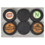(6) Hockey Pucks