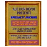 Specialty Auction: May 2nd - 13th