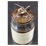 Vintage Weir Crock Jar w/ Lid