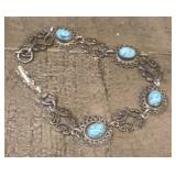 Native American Bracelet w/Turquoise Stones