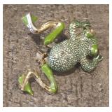 Vintage Enamel Frog Brooch