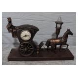 Vintage Horse Buggy Clock Lamp