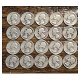 (20) U.S. 90% Silver Quarters #1