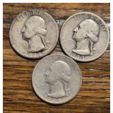 Scarce 1932-P, D & S Silver Quarters