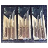 (3) Tramontina Old Colony 3-piece knife sets