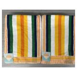 (2) Large 100% Cotton Beach Towels New w/ Tags