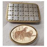 (2) Brass Belt Buckles