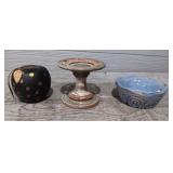 Stoneware Candy Dish w/ Apple