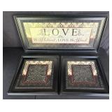 (3)Pc  Love Is Patient Love is Kind Wall Art
