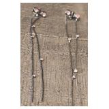 Pair of Hair Clips w/Pink Gems