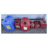 (5) Gas Cans and (1) Water Can