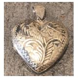 Vintage Sterling Silver Heart Locket