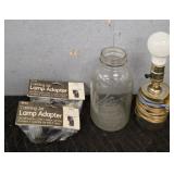 (2) Canning Jar Lamps w/ Adapters