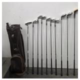 Left Handed MacGregor Golf Clubs w/ Caddy