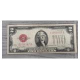 1928-G Red Seal $2 Bank Note