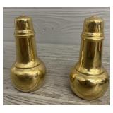 Pair Of Brass Salt & Pepper Shakers