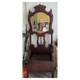 Large Wood Hall Tree Storage Seat